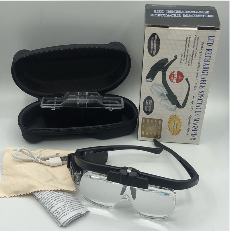 頭戴式有燈放大鏡(6 段放大倍數:1.5倍至4.5倍)