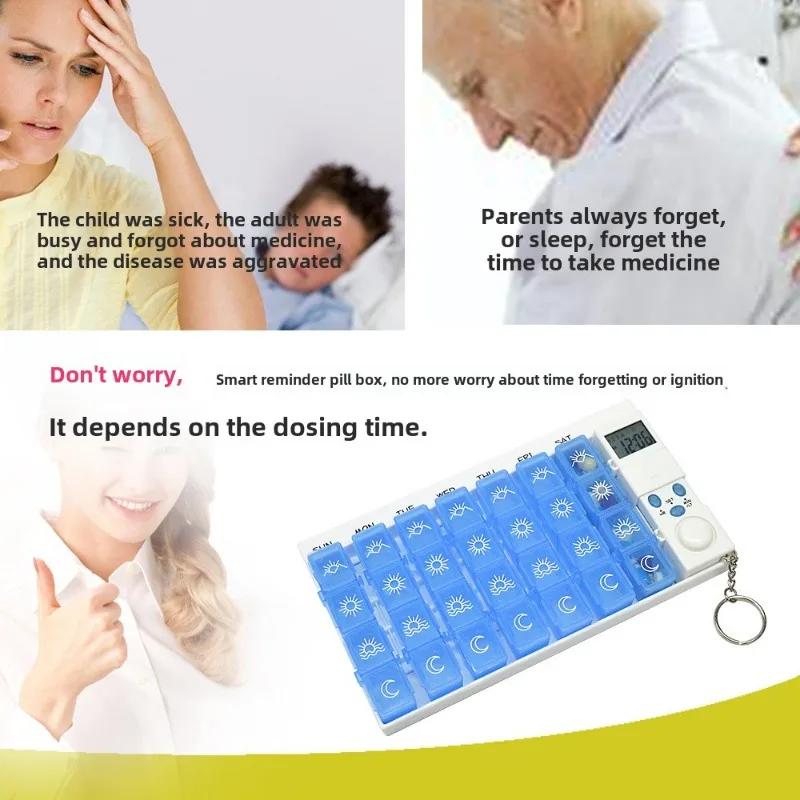 7天彩色響鬧提示藥盒