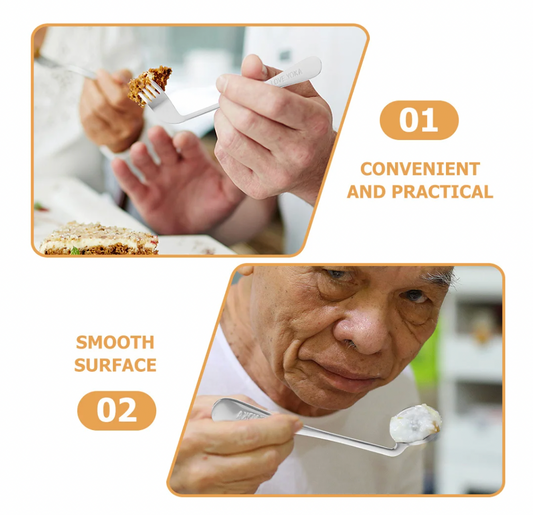 不鏽鋼助食叉子(自助或餵食:右手+左手)