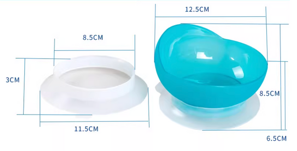 防滑助食碗(吸盤及護擋設計)