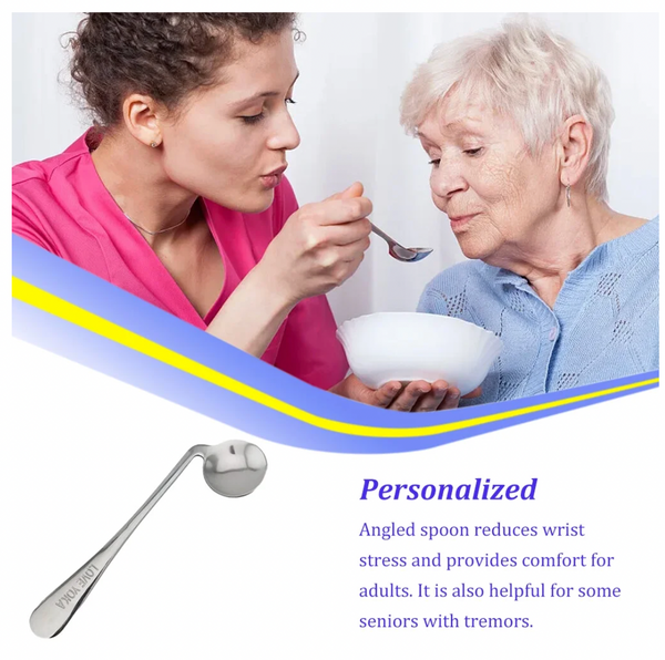 不鏽鋼助食匙羹（自助或餵食：右手＋左手）