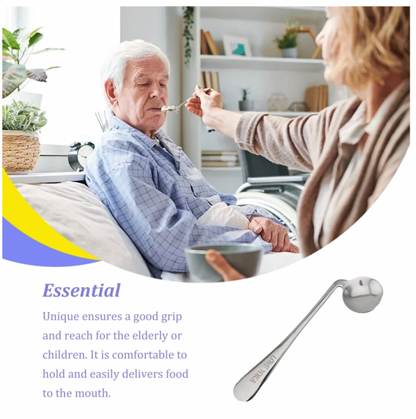 不鏽鋼助食匙羹（自助或餵食：右手＋左手）