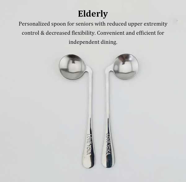 不鏽鋼助食匙羹（自助或餵食：右手＋左手）