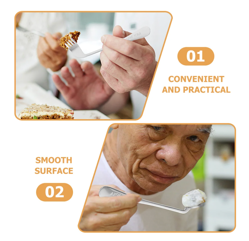 不鏽鋼助食匙羹（自助或餵食：右手＋左手）