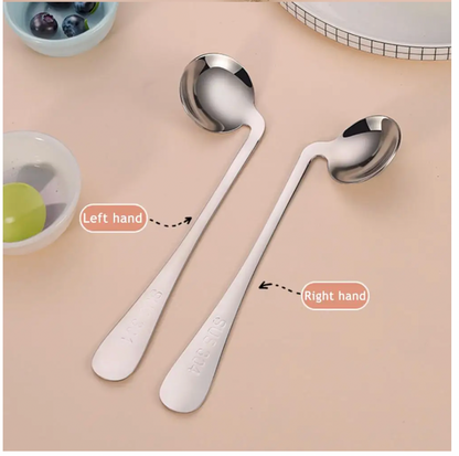 不鏽鋼助食匙羹（自助或餵食：右手＋左手）