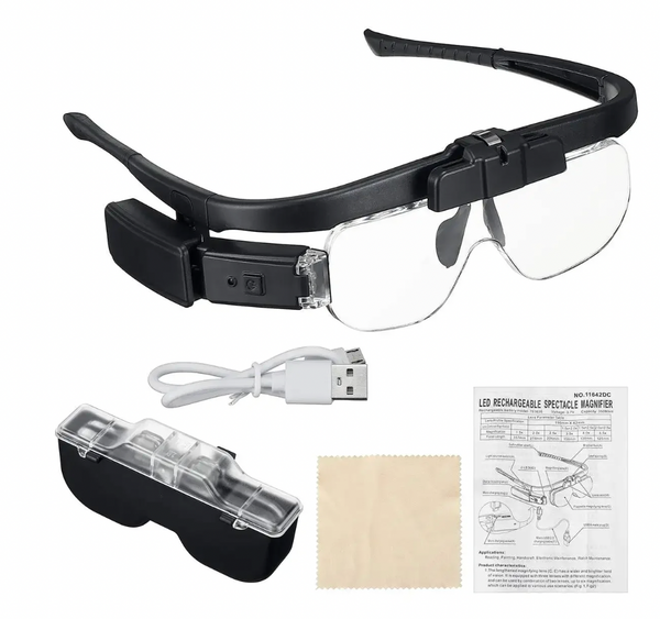 頭戴式有燈放大鏡（6 段放大倍數：1.5倍至4.5倍）