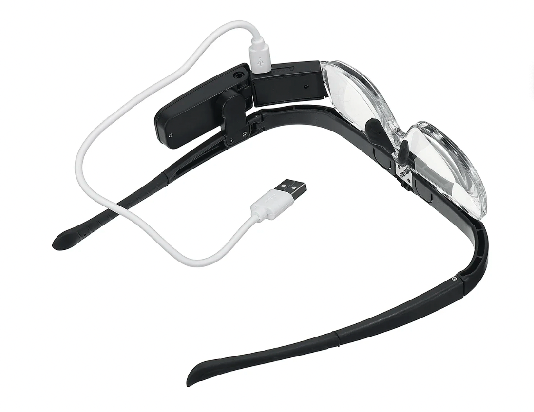 頭戴式有燈放大鏡（6 段放大倍數：1.5倍至4.5倍）