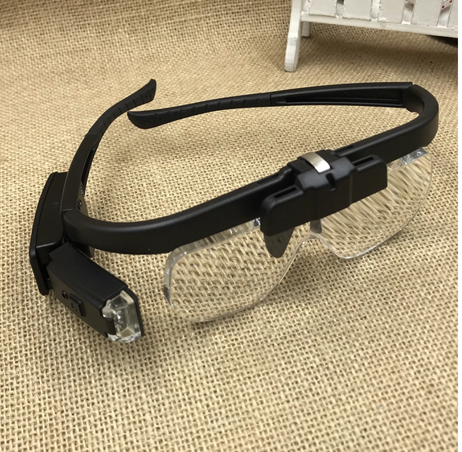 頭戴式有燈放大鏡（6 段放大倍數：1.5倍至4.5倍）