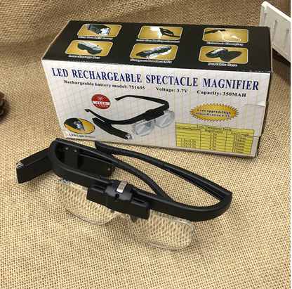 頭戴式有燈放大鏡（6 段放大倍數：1.5倍至4.5倍）