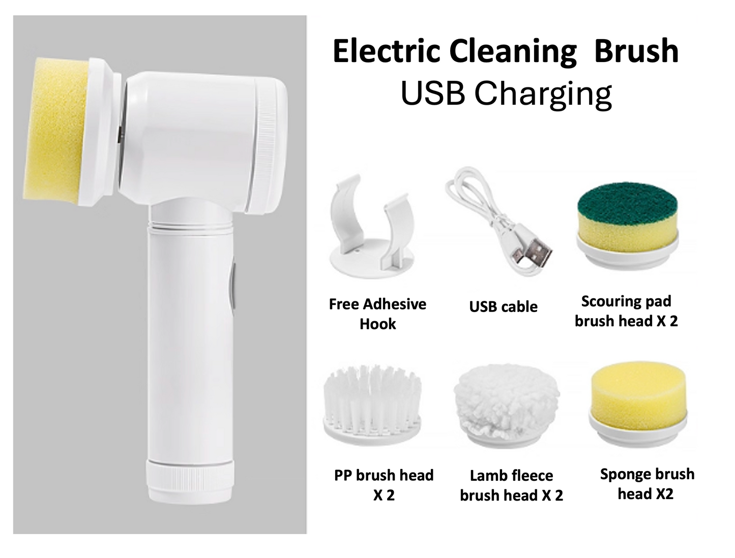 🧼 電動清潔刷（11 件套裝）
