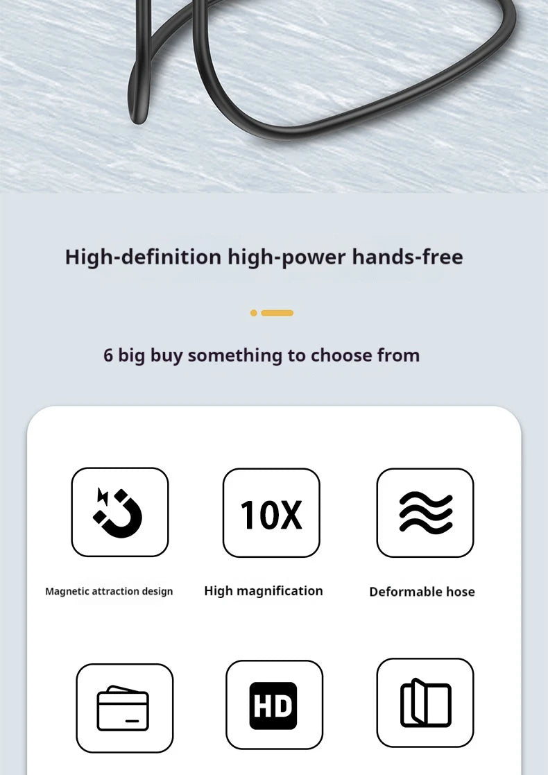 掛頸免提放大鏡（10 倍放大）
