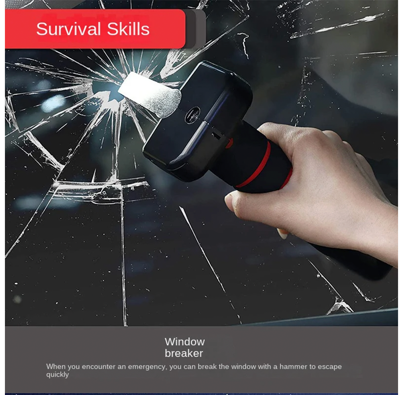 三合一上下車安全輔助神器 (扶手＋破窗錘＋安全帶割刀)