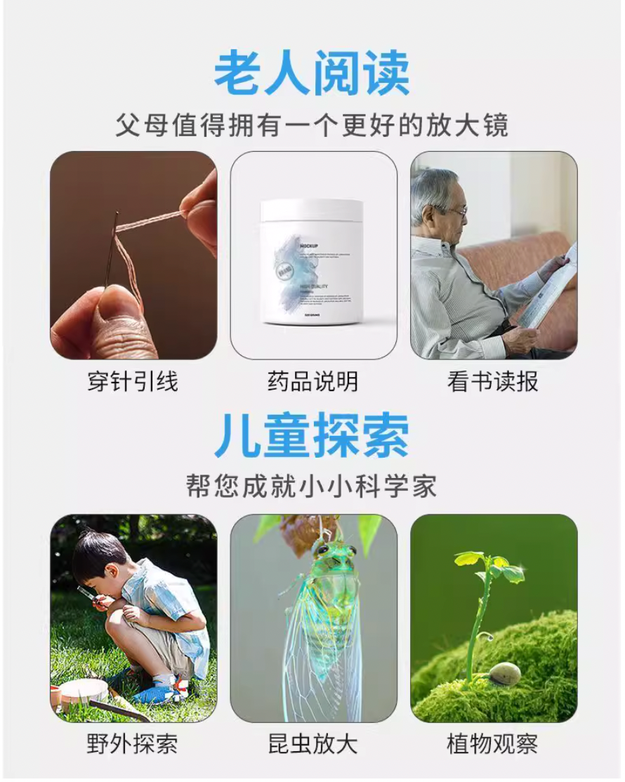 放大鏡片 10倍放大 (大/小)