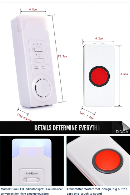 長距離無線一鍵閃燈呼叫器（1 拖 2）