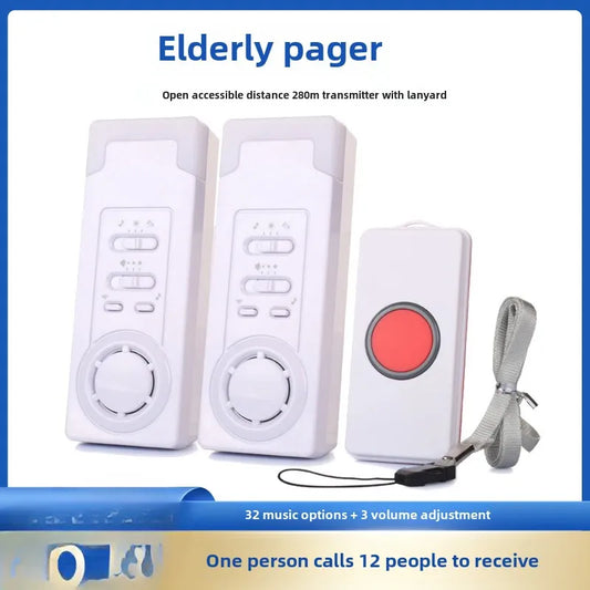 長距離無線一鍵閃燈呼叫器（1 拖 2）