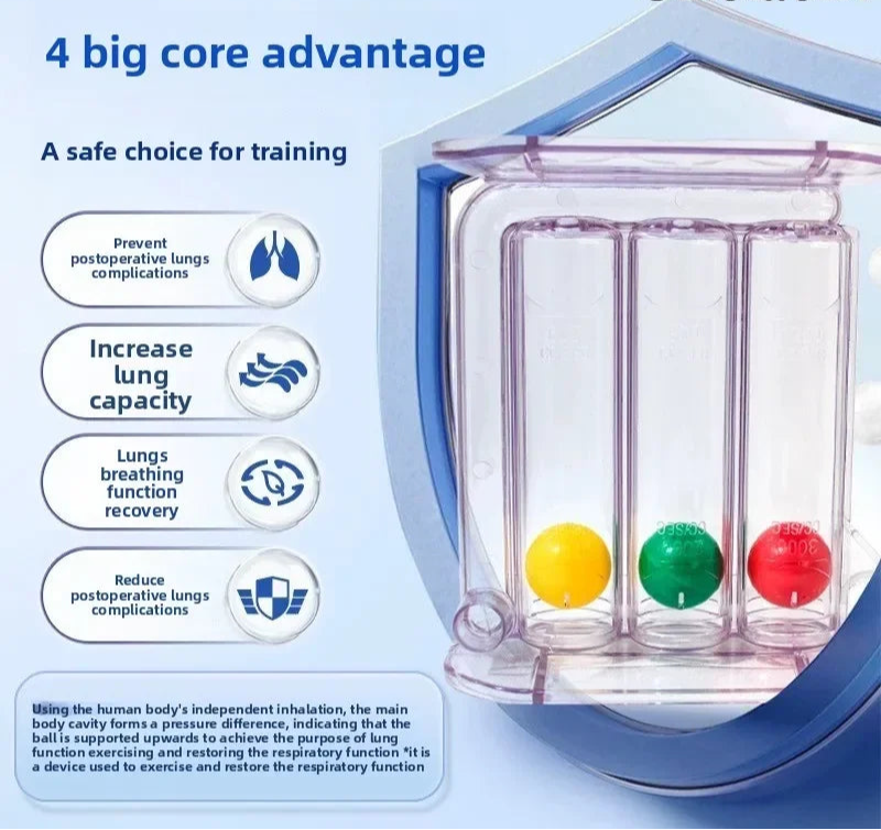 三球呼吸訓練器（可吹可吸型）