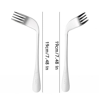 不鏽鋼助食叉子（自助或餵食：右手＋左手）