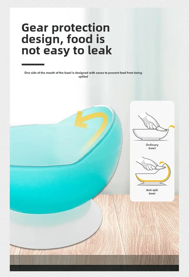 防滑助食碗(吸盤及護擋設計)