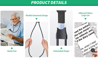 掛頸免提放大鏡（10 倍放大）