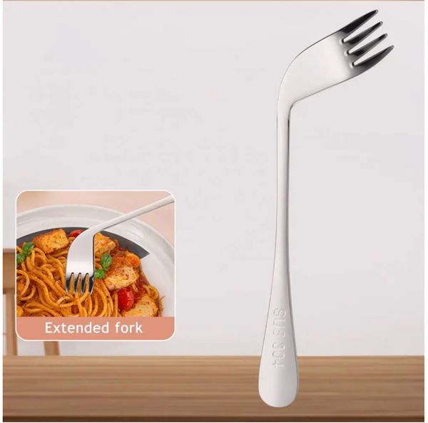 不鏽鋼助食叉子（自助或餵食：右手＋左手）