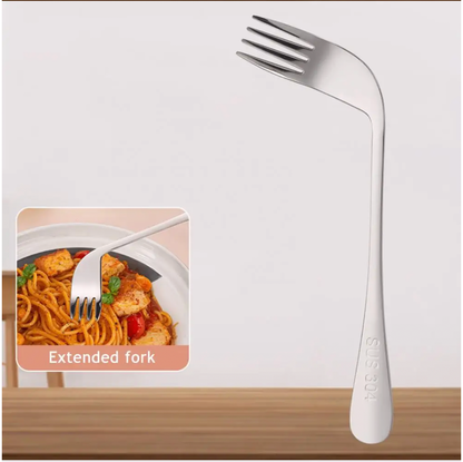 不鏽鋼助食叉子（自助或餵食：右手＋左手）