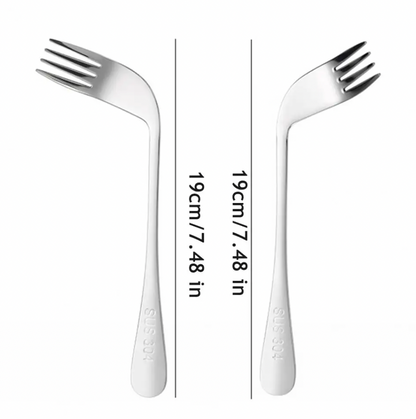 不鏽鋼助食叉子（自助或餵食：右手＋左手）