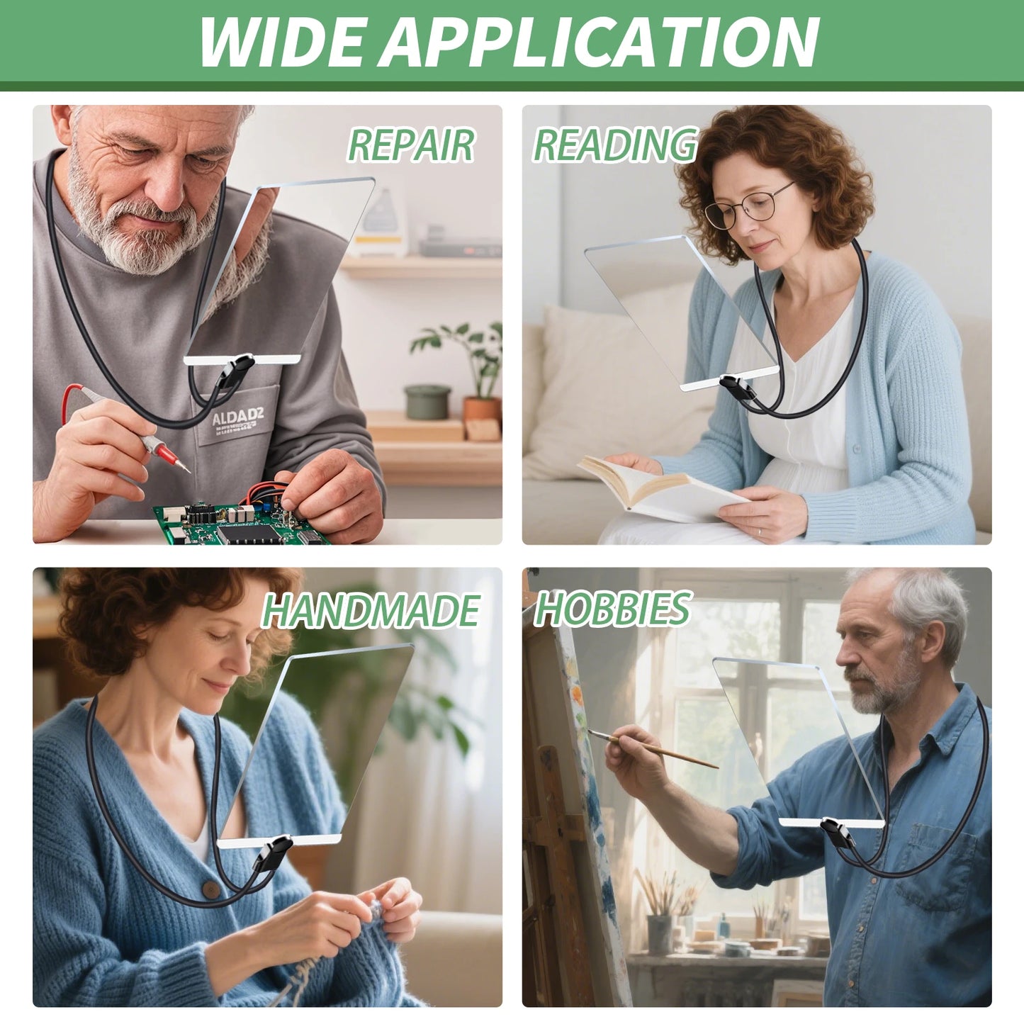 掛頸免提放大鏡（10 倍放大）